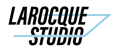 Larocque studio logo with parallelogram