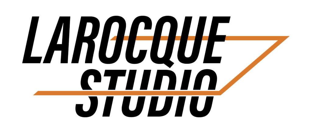Larocque studio logo with parallelogram